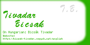 tivadar bicsak business card