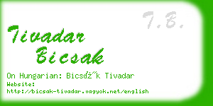 tivadar bicsak business card